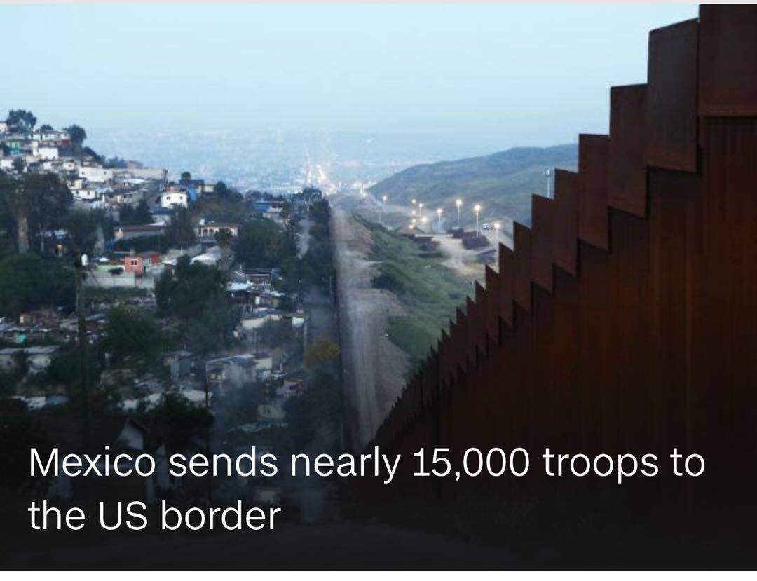 迫于压力 墨西哥驻扎军队在边界站岗,防止非法移民美国