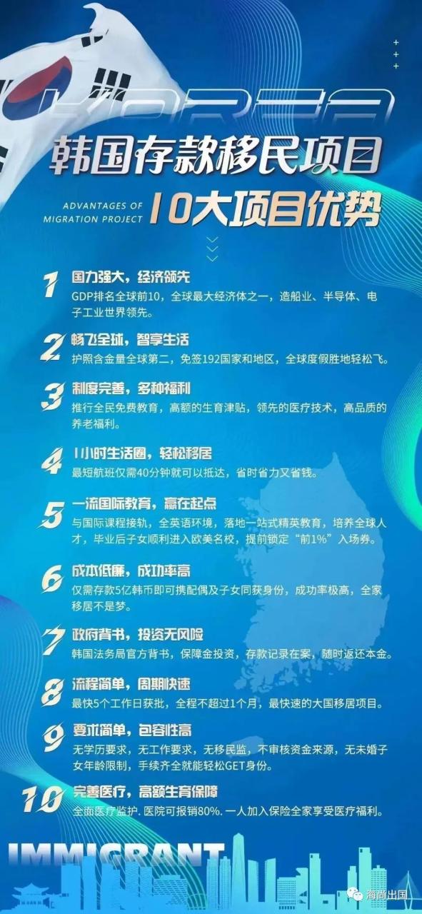 韩国房地产投资移民制度延长3年,投资金额提高至10亿韩元!