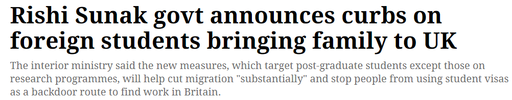 英国禁止家属陪读!世界各国都在收紧移民政策?